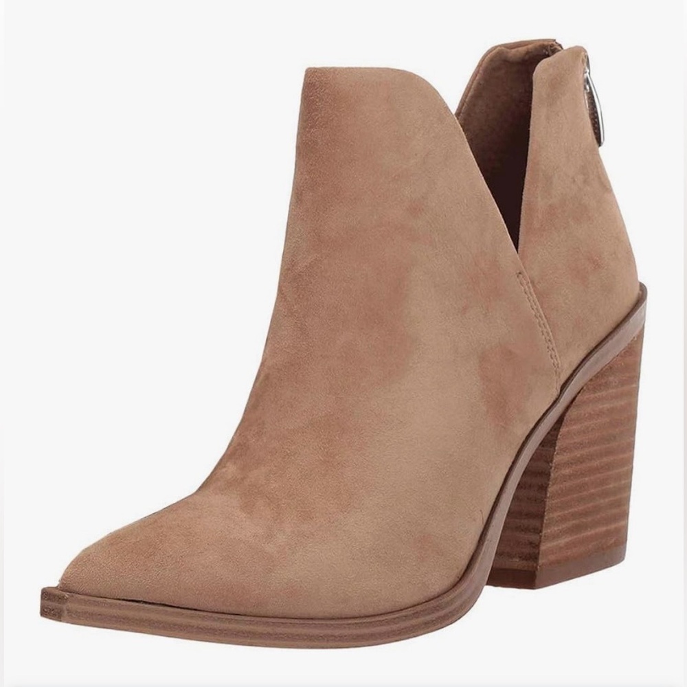 ✨Women's Tan Suede V-Cut Ankle Boots✨